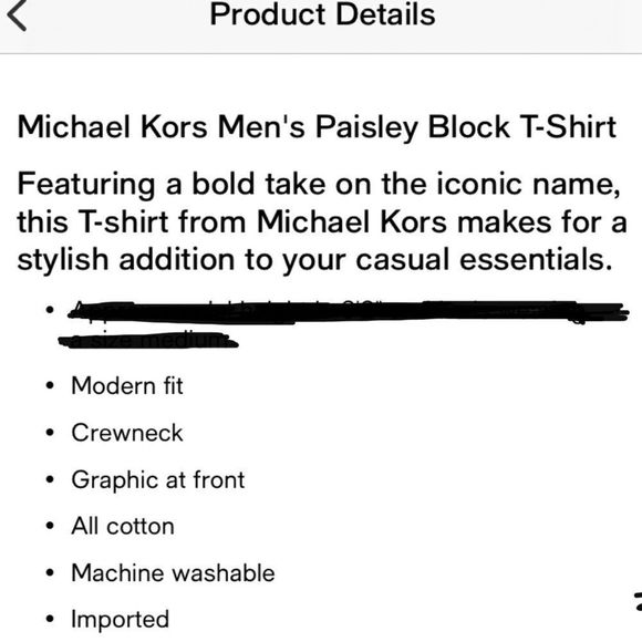 Michael Kors Men’s Paisley Block T-Shirt XXL - Picture 6 of 7